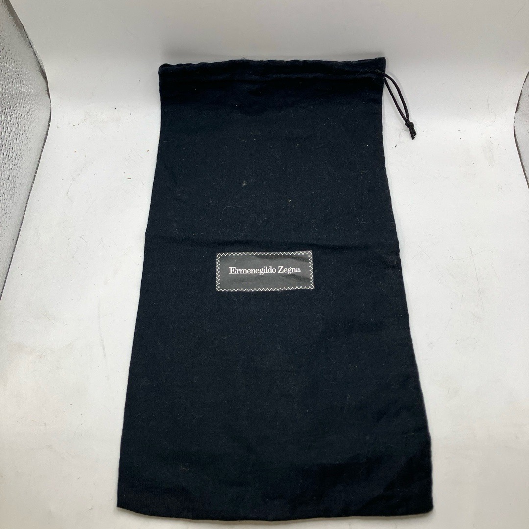 Ermenegildo Zegna Dust Bag Black Drawstring Closure Logo Tag Minimalist Storage